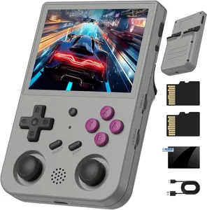 RG353VS Retro Gaming Console Handheld with 3.5 Inch IPS Screen 64G TF Card Preload 4452 Games RK3566 64bit 5G WiFi 4.2 Bluetooth Grey Protection