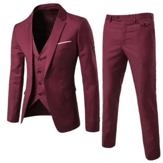 Wine red three piece set