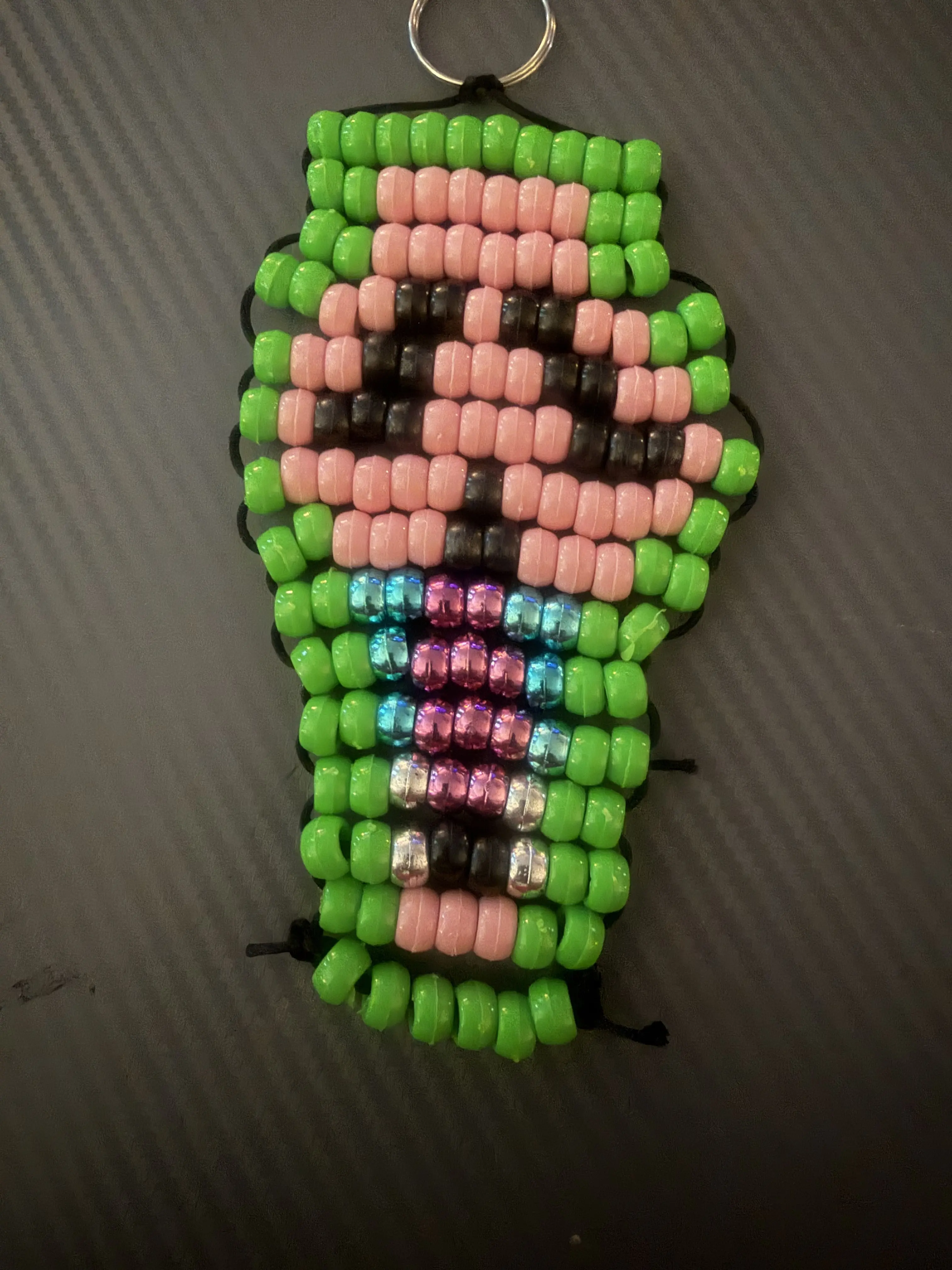Handmade pony bead character keychains still new but here are my first three