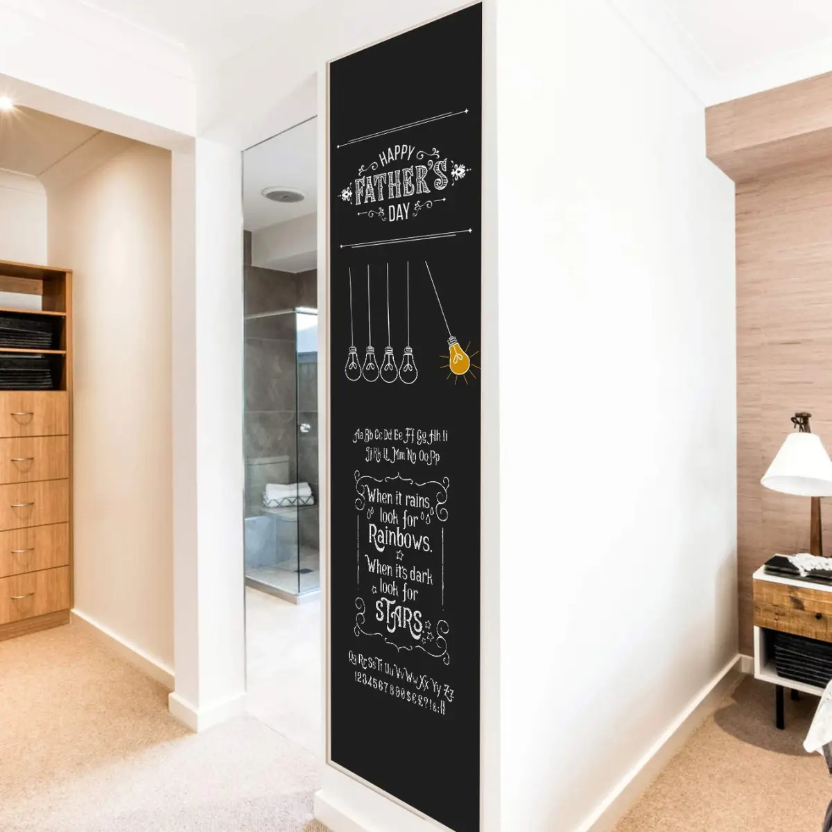 Chalkboard Wall Sticker, Self Adhesive Erasable Blackboard Contact Paper - Back to School