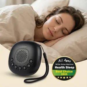 Sleep Sound White Noise Machine with 20 Natural Soothing Sounds and Memory Function, 32 Levels of Volume USB Rechargeable and Sleep Timer, Adjustable Night Light Sound Therapy for Adults Home Travel Office