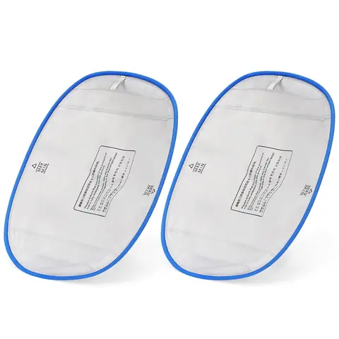 BISIA Waterproof Cat Litter Box Liners with PP Coating, 2-Pack Value Edge-Safe Waterproof Seamless Leak-Proof Anti-Slip Mats, Scratch-Resist Pad, Durable Easy-Clean Liner Pads, Blue Trim Fits Most Automatic Litter Boxes, 15.8x14.5in Indoor Cat Supplies