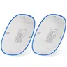 BISIA Waterproof Cat Litter Box Liners with PP Coating, 2-Pack Value Edge-Safe Waterproof Seamless Leak-Proof Anti-Slip Mats, Scratch-Resist Pad, Durable Easy-Clean Liner Pads, Blue Trim Fits Most Automatic Litter Boxes, 15.8x14.5in Indoor Cat Supplies