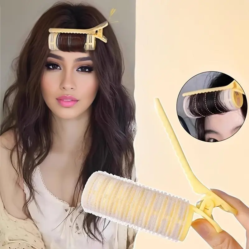 [3pcs Curling Iron Set] No Heat Curling Iron Set with Self-Adhesive Hooks - DIY Fluffy Heatless Styling Tool, Suitable for All Hair Types, Curling Hair Rollers, Heatless Curls
