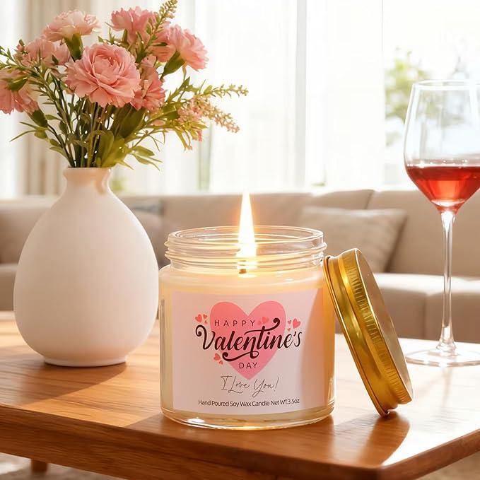 Valentine's Day Gift for Her,Valentine Gift Baskets for Women, Girlfriend, Her, Wife, Romantic Gifts for her, Unique Present for Wedding Engagement Anniversary Bulk Set 16oz Glass Cup