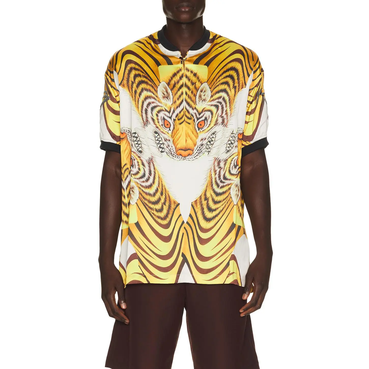Y-3 Tiger Satin Jersey in Multicolour