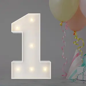 2FT Marquee Light Up Letters Numbers, Balloon Frame, Decoration for Birthday, Wedding, Anniversary, Graduation – Number 1