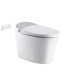 VEVOR Smart Toilet, Air Drying, Elongated Smart Toilet with Heated Seat, Clean Nozzle & Auto Freshening System, Auto Open/Close Toilet with Remote Control & LED Digital Display, Fits for  Bathrooms