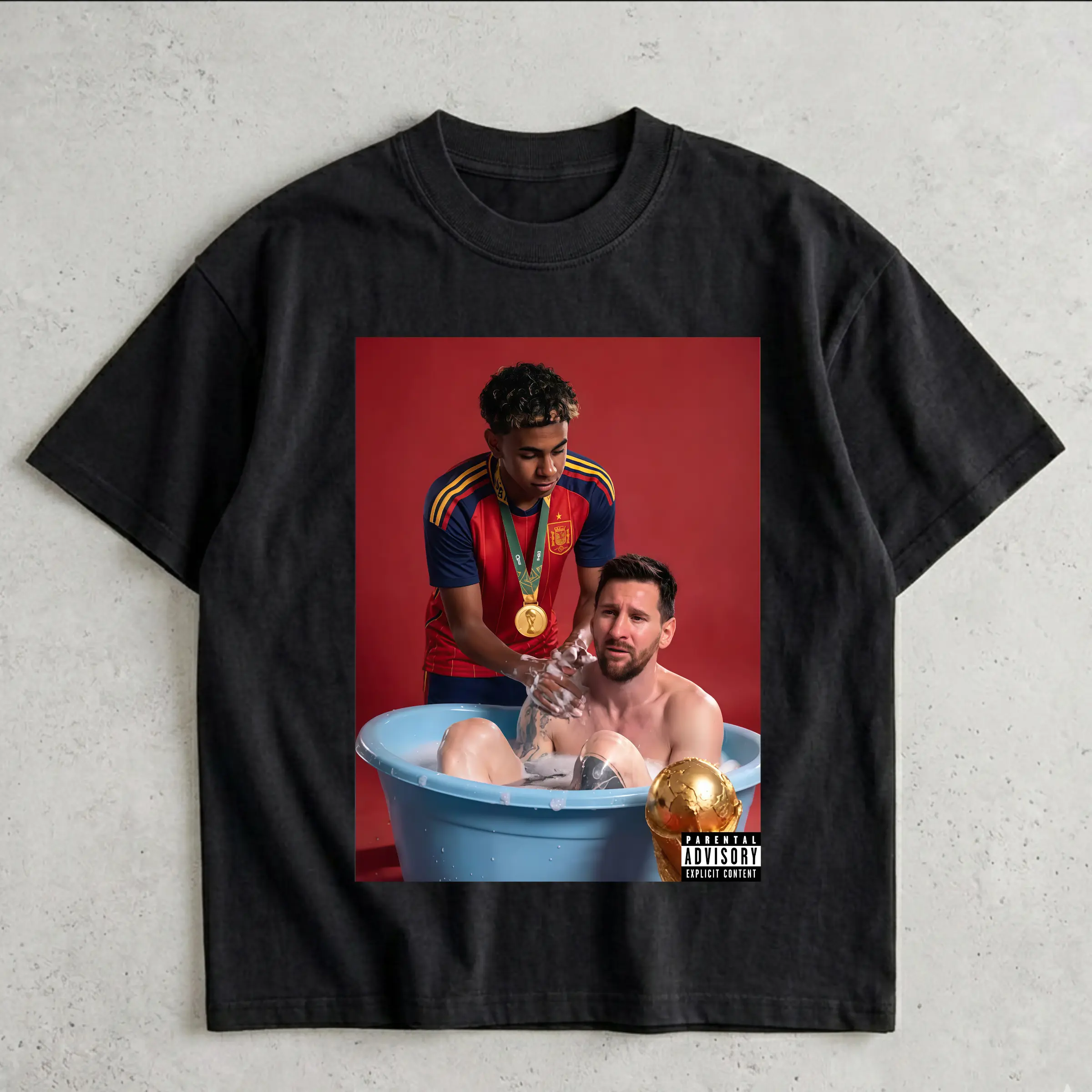 lYamal Bath Time Meme Shirt, Funny Football Graphic Tee, Soccer Fans Gift, Viral Meme Shirt, Retro Football Tee