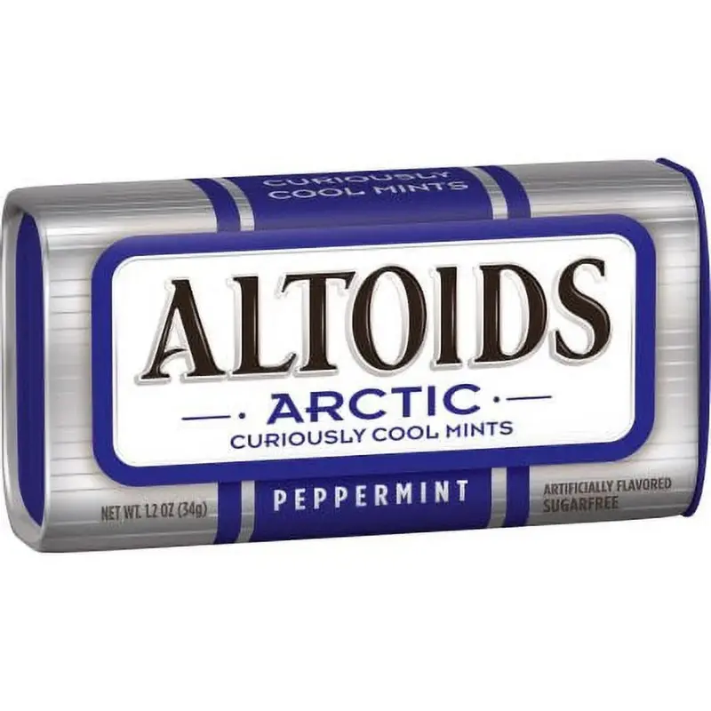2x Altoids Arctic Peppermint Sugar Free Mints - Cool Breath Candy Pocket Pack Snack Treat 1.2oz
