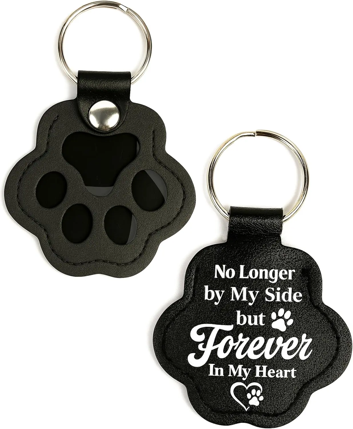 Pet Memorial Gifts for   Cute Leather Paw   Keepsake Keyring for Bag Purse Paw Charm Key Holder
