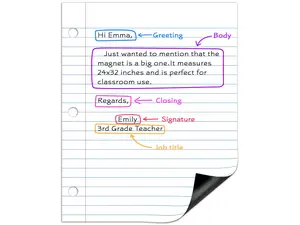 24"x30" Giant Dry Erase Notebook Magnet – Classroom Whiteboard Teaching Aid