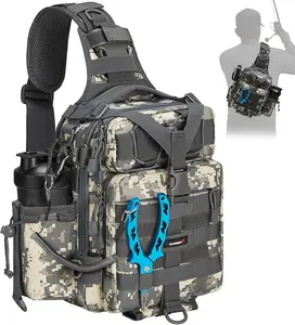 Piscifun Fishing Backpack 20L with 2 Rod Holders Tackle Storage Bag for Fishing Gear Organized & Durable