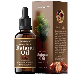 CARVENCHY 100% Pure Batana Oil with Rosemary for Hair Growth – Organic Natural Hair Loss Treatment, Thickening Serum for Stronger Healthier Hair, Deep Nourishing Scalp & Hair Repair