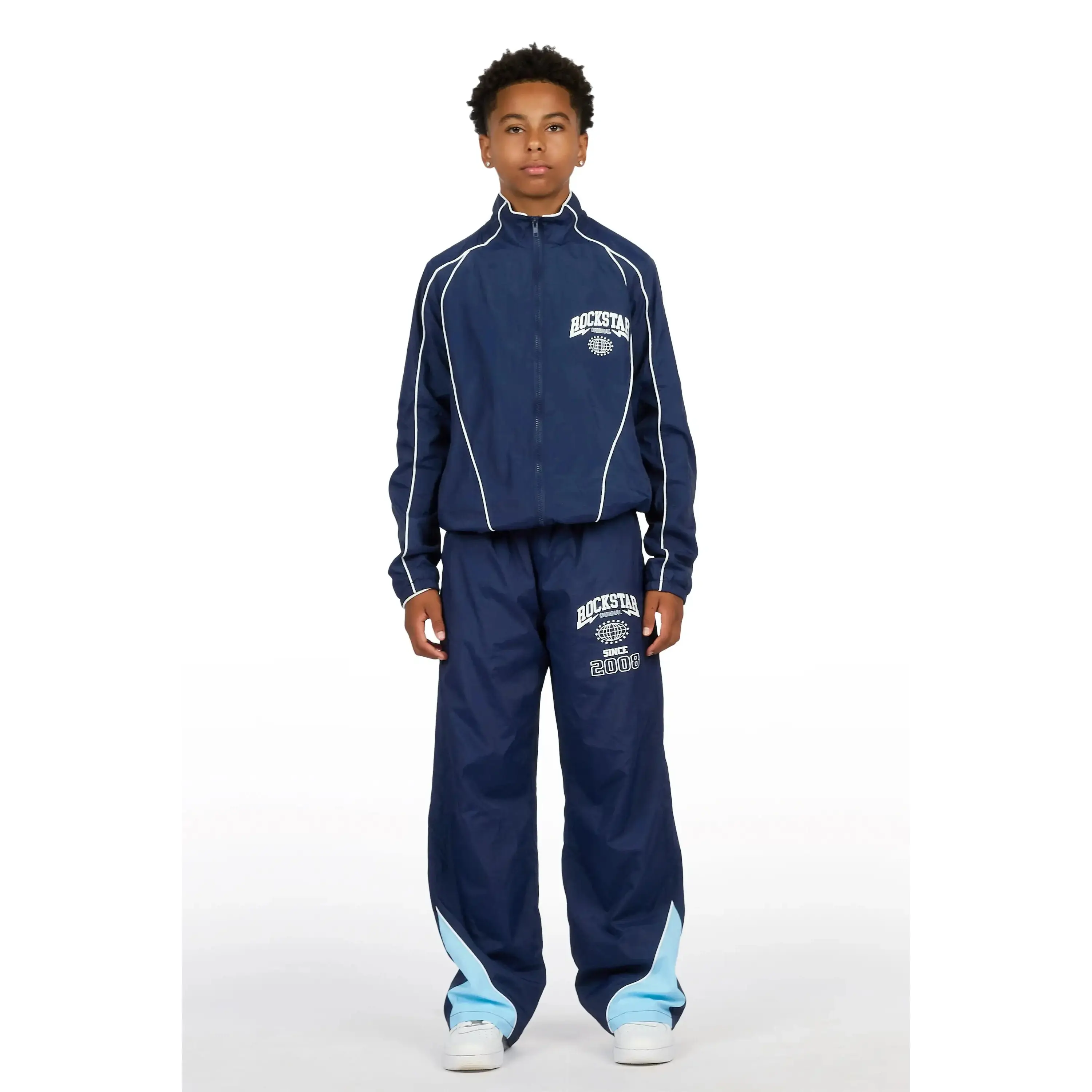 Boys Ventoso Blue Windbreaker Jacket Track Set Boys Ventoso Blue Windbreaker Jacket Track Set