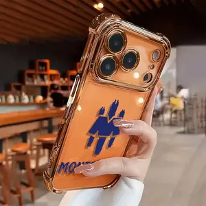 Monterrey Liga MX Aesthetic Phone Case, Electroplated TPU Shockproof Phone Protector Cover, Airbag Transparent Soft Stylish Accessories for iPhone 17,16,15,14,13,12,11 Pro Max