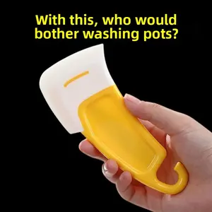 Silicone Scraper Pot Bottom Cleaner High Temperature Resistant Flat Pan Scraper Dish Washing Non-Stick Home Use Oil Stain Scoop