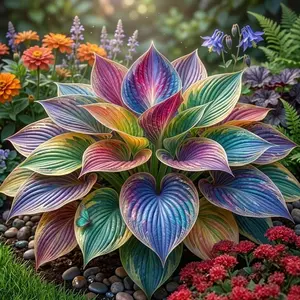 1000+ Rainbow Blend Hosta Seeds - Perfect Companion Plant for Brightening Up Shady Garden Nooks