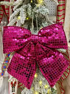 12 Inch Fuchsia Bow Ornament
