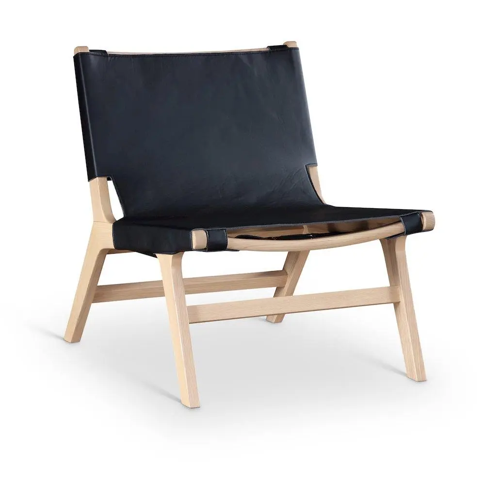 Rawlins Black Vegan Leather Upholstered Accent Chair