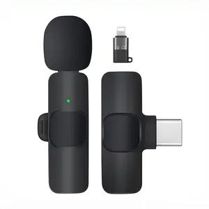 Wireless Lavalier Microphone for iPhone & Android Plug-Play Lapel Mic for Video Recording Teaching Interviews Podcast TikTok YouTube Vlog Crystal Clear Sound Noise Reduction Rechargeable Battery Long Battery Life Type-C Charging Cable