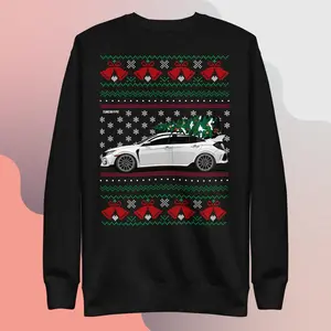 Ugly Christmas Sweater - Honda Civic Type R in White (FK8)
