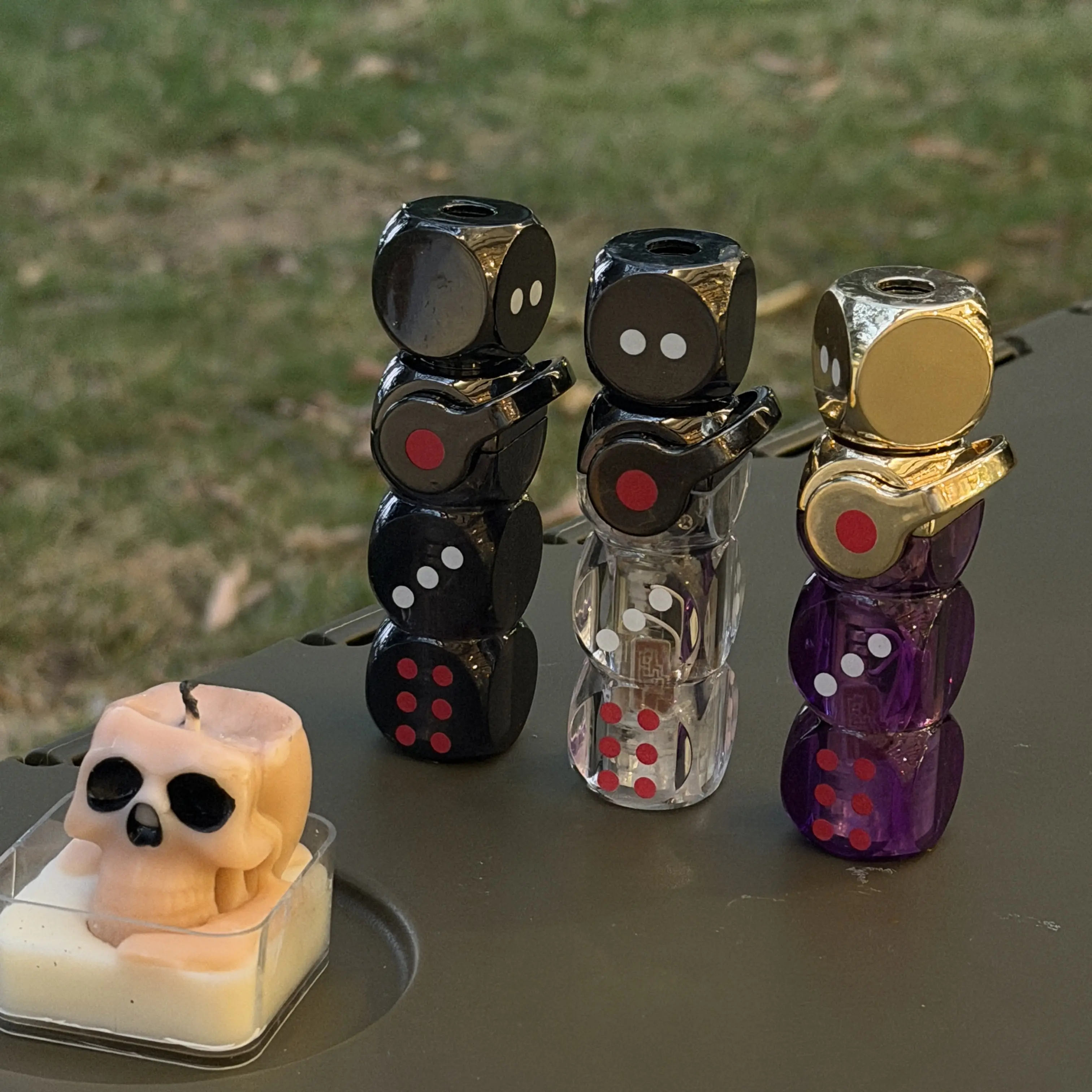 Memorial Day  Activities! New Style Rotating Dice Lighter Toy Stress Relief Butane-Free Office Use Relaxation Christmas Gift Idea