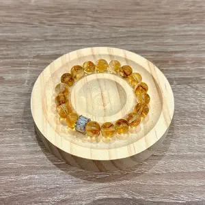 Lukcy yellow citrine crystal bracelet