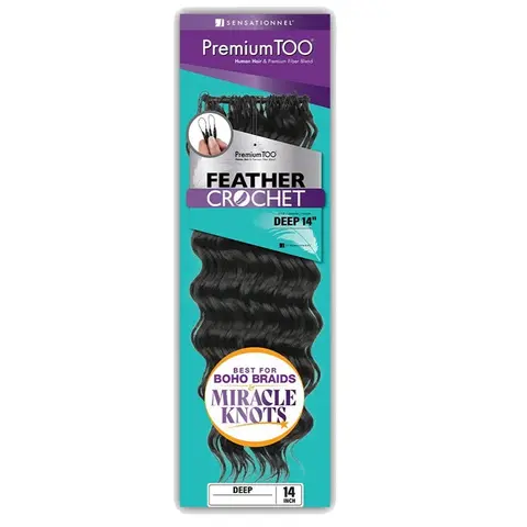 Sensationnel Premium Too Feather Crochet Braids - DEEP 14/18" - Human Hair Blend