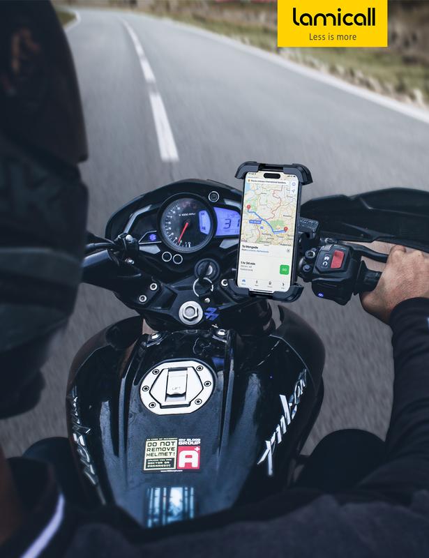 Lamicall Motorcycle Phone Mount – Dual Anti-Vibration Shock Absorber, Full Protection, 360° Secure Holder for iPhone 17pro/16/15/14/13 & All 4.7-6.7” Phones Lamicall Motorcycle Phone Mount – Dual Anti-Vibration Shock Absorber, Full Protection, 360° Secure Holder for iPhone 17pro/16/15/14/13 & All 4.7-6.7” Phones