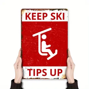 [2D Flat] 1pc Iron Contemporary Rectangular Sign, Rust Resistant, Easy to Hang, Durable, for Indoor/Outdoor, Cafe, Bar, Garden, Garage, Vintage Decoration