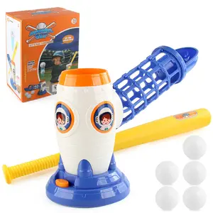 Kids Automatic Pitching Machine, Kids Baseball Training Kit Includes 5 Plastic Baseballs & 1 Baseball Bat, Toy for kids