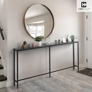 CAPHAUS 47” Narrow Long Console Table for Entryway, Classic Design Sofa Table Narrow Long for Living Room, Skinny Sofa Table, Entrance Table for Hallway, Plant Table, Décor Table