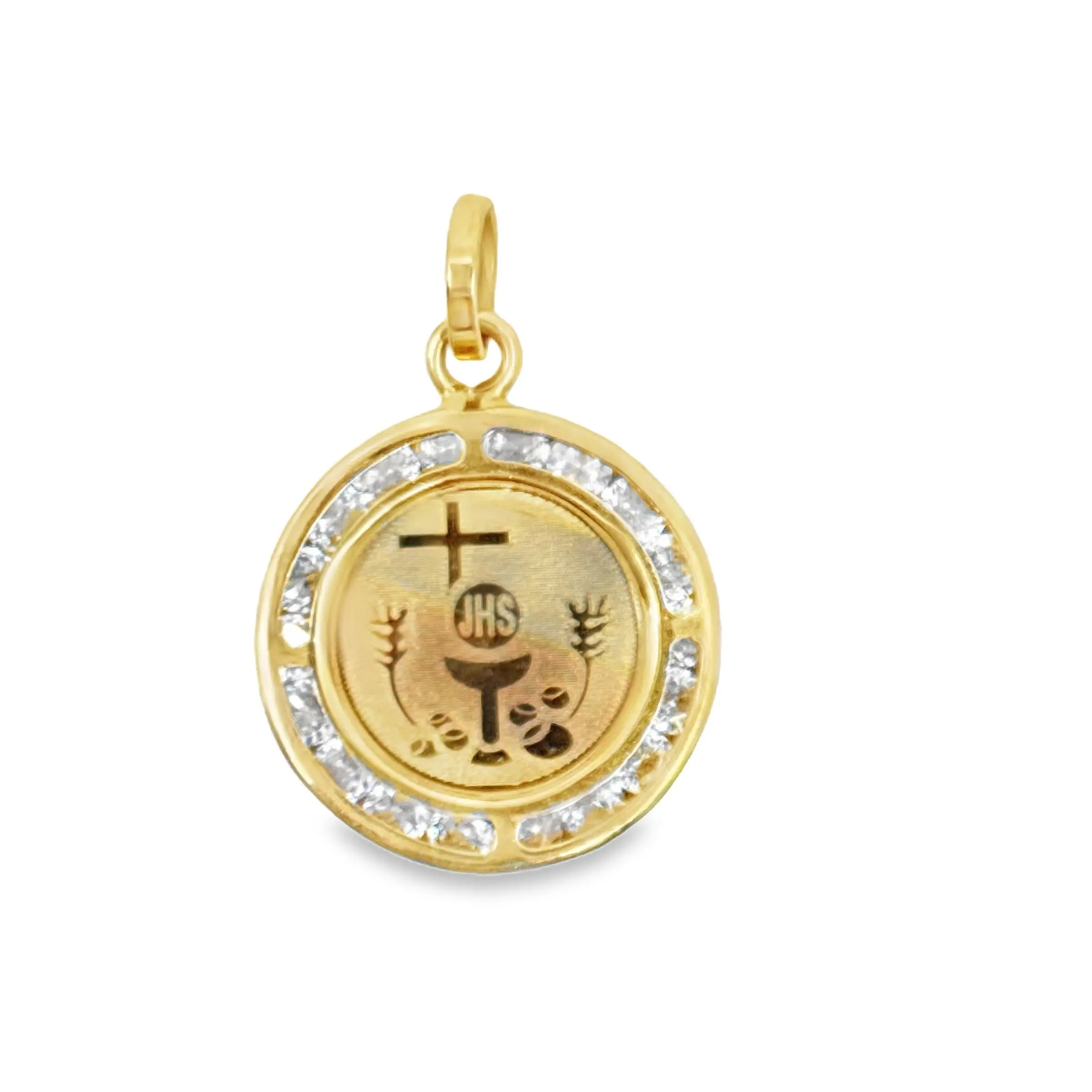 14k Baptism Charm Pendant