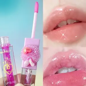 Hydrating Strawberry Apple Lip Gloss with Plant-Based Squalane and Sparkling Lip Color for All Skin Types - Hydrate, Lipstick