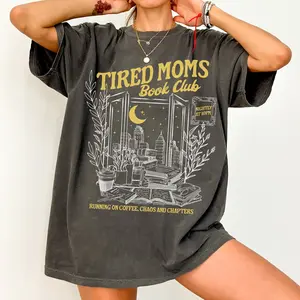 Tired Moms Club Shirt Bookish Things Booktrovert Book Lover Gifts Fall Book Club Shirt Swag Motherhood Shirt Booktok Merch Homebody, gift for her