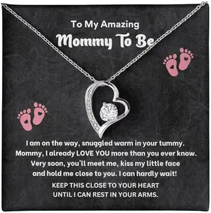 Mommy To Be Gift, New Mom Gifts For Women, Baby To Mommy Gift With Interlocking Heart Amazing Message Card, First Time Mom Gifts, Mommy To Be Gift Ideas For Mother's Day, Birthday Present For Expecting Moms
