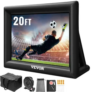 fathersdaygift VEVOR Inflatable Movie Screen 20FT Inflatable Projector Screen for outside with 350W Air Blower Inflatable Screen Oxford Fabric Material Blow Up Screen for Outdoor Movie Supports Front/Rear Projection