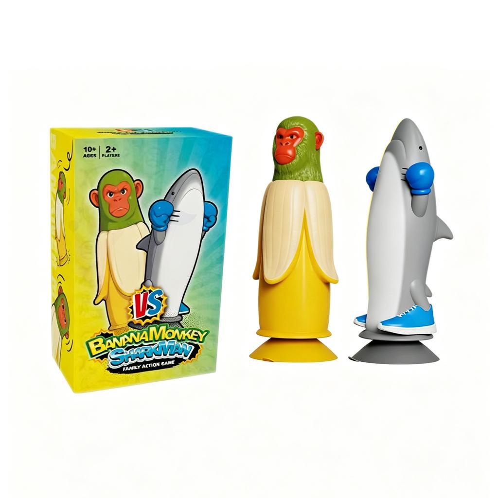 Banana Monkey vs Shark Party Board Game – Parent-Child Interactive Game, Decorative Toy
