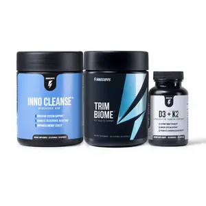 Inno Supps Daily Gut Support Bundle with Inno Cleanse, Trim Biome & D3 + K2