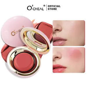 O‘CHEAL Lips and cheeks dual-use  Blush Healthy and Rosy Cream Blendeable High pigment Long- lasting Beginner-friendly blusher  pretty  cheek Flawless Makeup Smooth Cosmetic