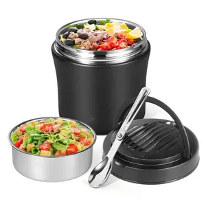 Thermo Food Jar for Hot Food Adults 40OZ Soup Thermo Lunch Containers Wide Mouth Vacuum Insulated Stainless Steel Leakproof Bento Box with Spoon