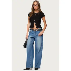 Rorie Mid Rise Straight Leg Jeans