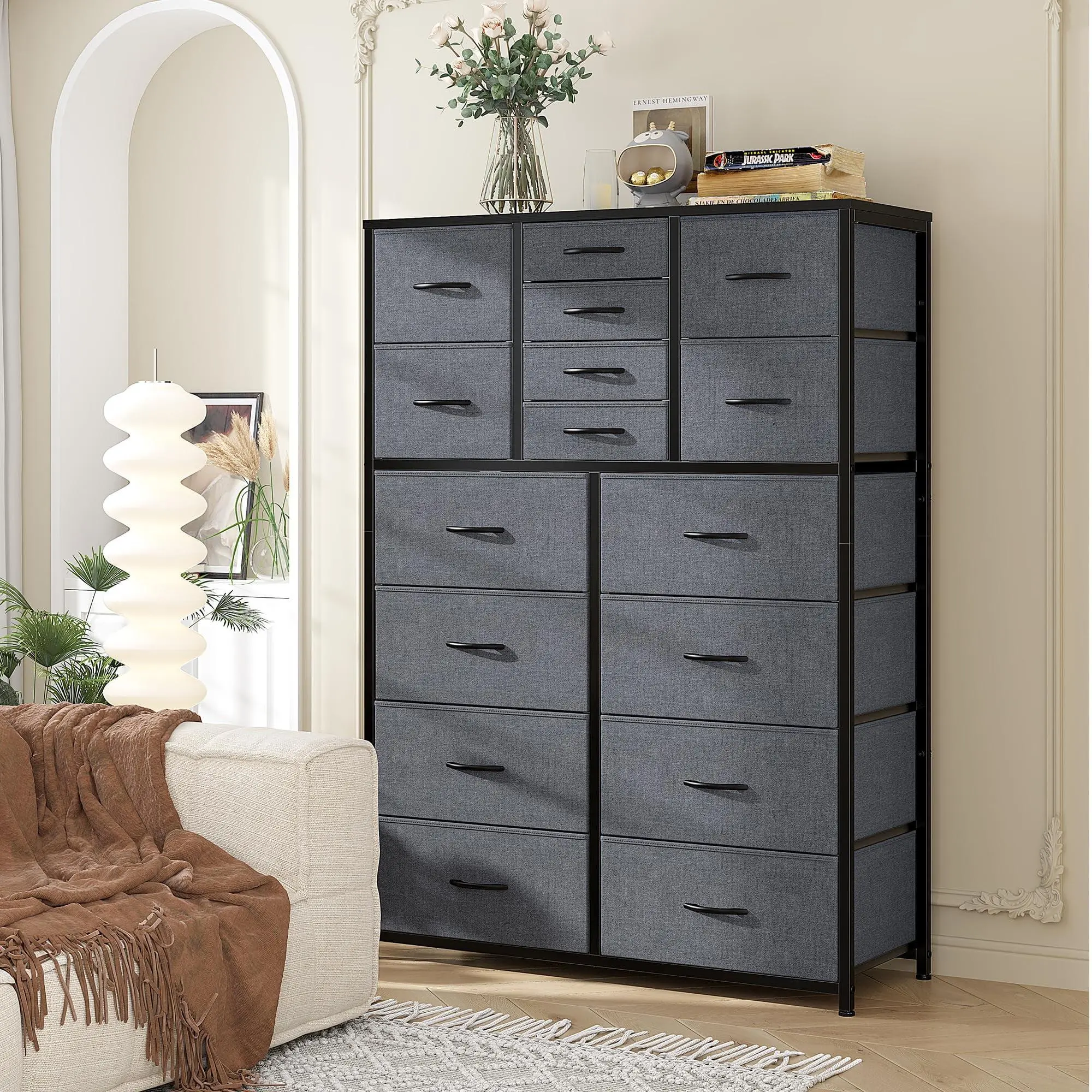 Gray-16 Drawers