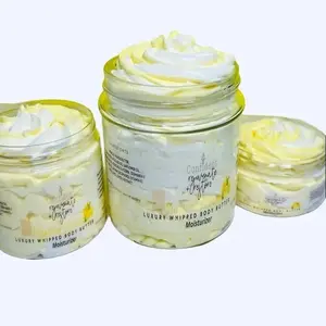 Sugared Lemon Luxury Whipped Body Butter - Enriched with Vitamin E & Shea Butter for Nourishing and Comforting Sensitive Skin - Organic