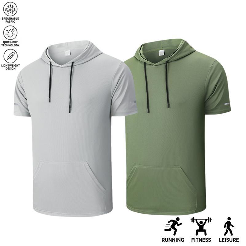 3-Pack Men’s Summer New Quick Dry T-Shirts — Ice Silk Short Sleeve Crew Neck Sports Tees