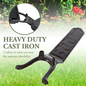 Heavy Duty Cast Iron Boot Jack and Shoe Remover with Embossed Boot Label, Boot Puller Hook Helper Tool for Taking Off Boots