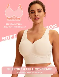T Soft Intention Plus Size Back Fat Smoothing Jelly Bra 7 Row Hooks