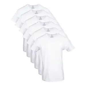 George Men's Crew T-Shirts, 6-Pack WHITE