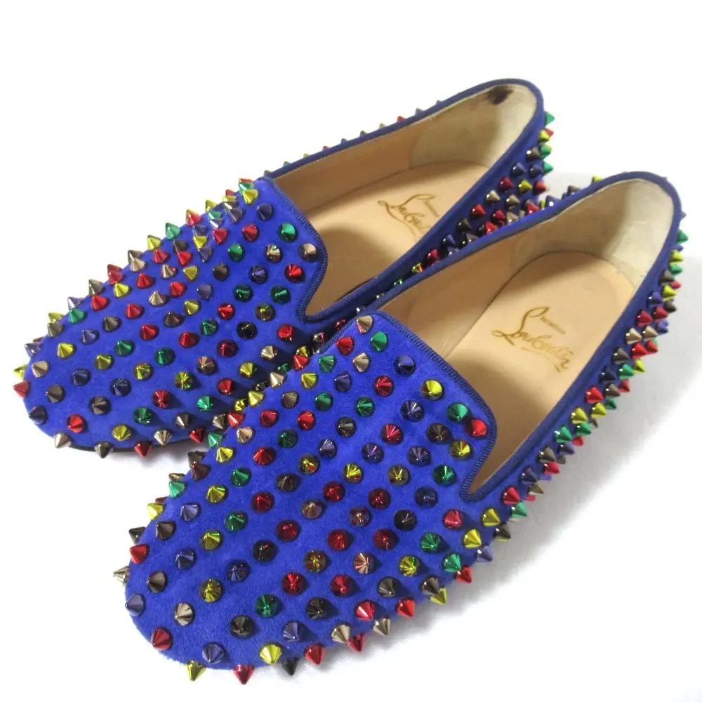 Pre-owned christian louboutin Other Small Leather Goods ROLLING SPIKES FLAT Flat Shoes